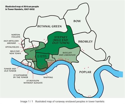 map of runaway enslaved people