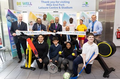 Be Well staff, council leaders, school pupils and local athletes