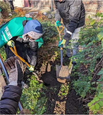 Working the garden