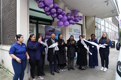 Ribbon cutting 2. Libby Blunt