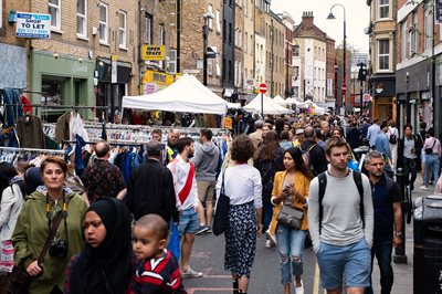 Brick Lane crowd shot