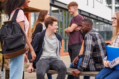 Teenagers hanging out