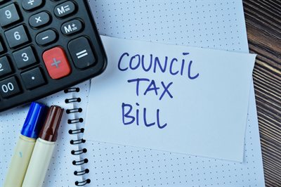 council tax bill graphic stockshot