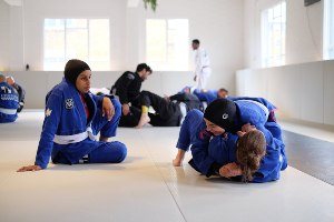 Ladies learning martial arts