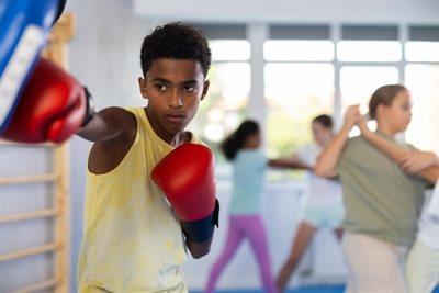 Boxing boy