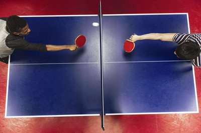 People playing Table Tennis