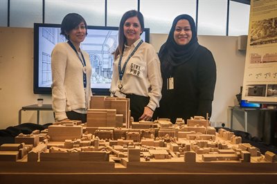 L-R Project Managers Naznin Chowdhury and Sarah Steer with Project Director Yasmin Ali