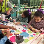 Arts and crafts session in the park