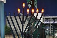 Hanukkah celebrated at Town Hall with 10ft menorah