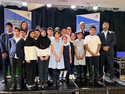 School clothing grants event at Kobi Nazrul primary school 22 sept 2026