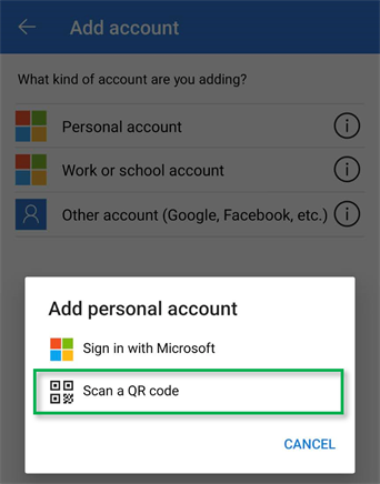 authenticator sign in with qr