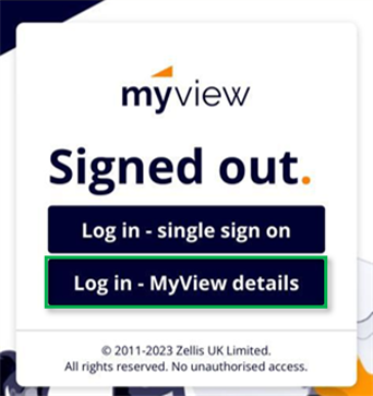 MyView Log in MyView details
