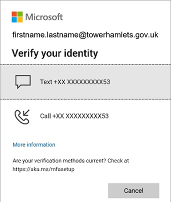 MyView Microsoft Verify identity