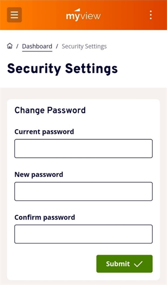 MyView app change password