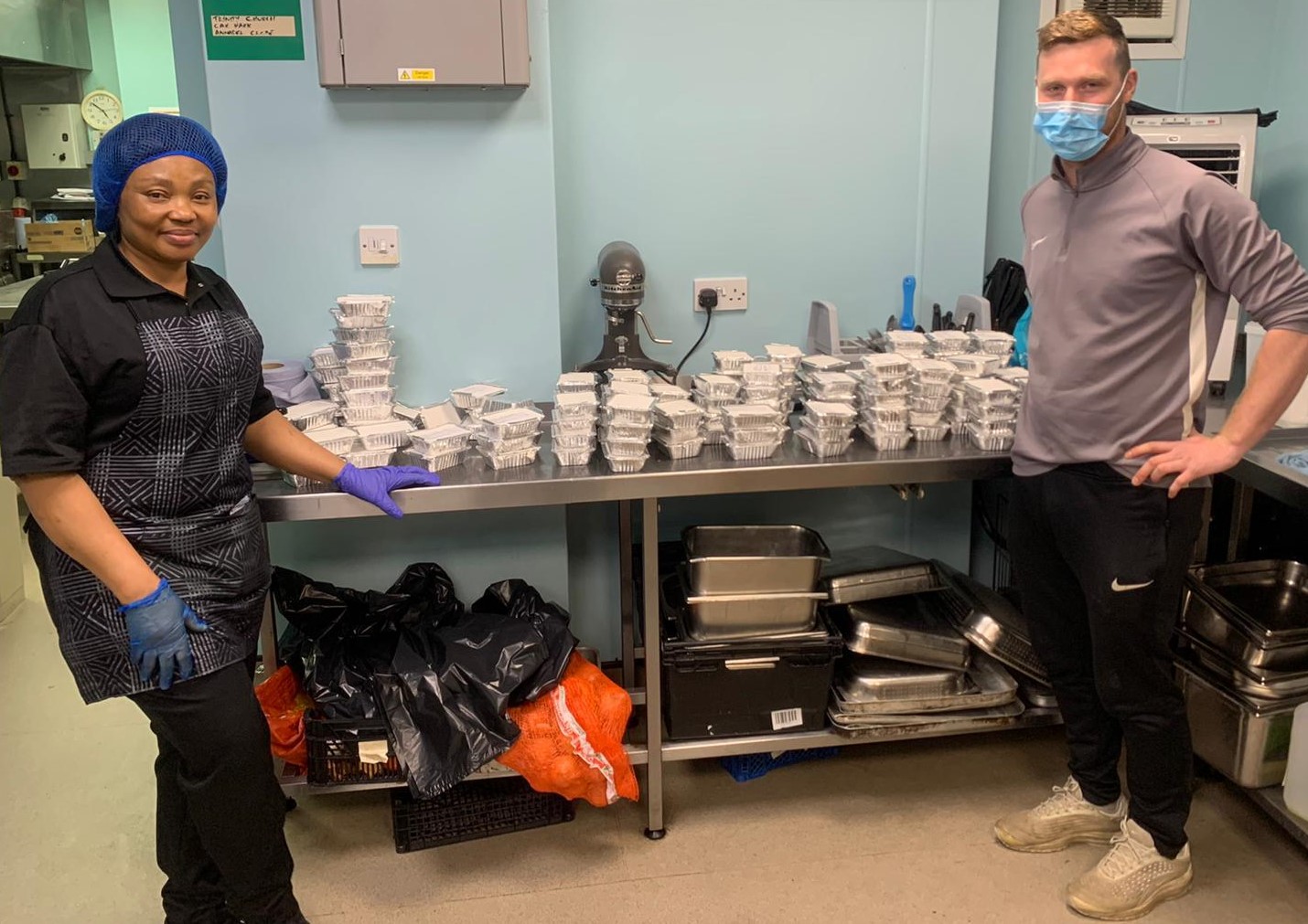 Staff with food