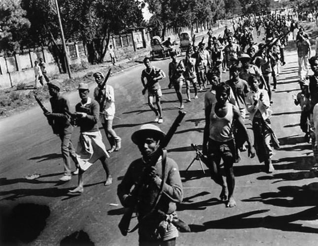 17 December 1971: The Liberation War has ended. Pakistani invading forces have surrendered. War worn freedom fighters return to Dhaka. Bangladesh. Credits: Aftab Ahmed/Drik/Majority World