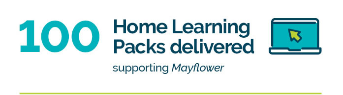 Image showing 100 home learning packs delivered