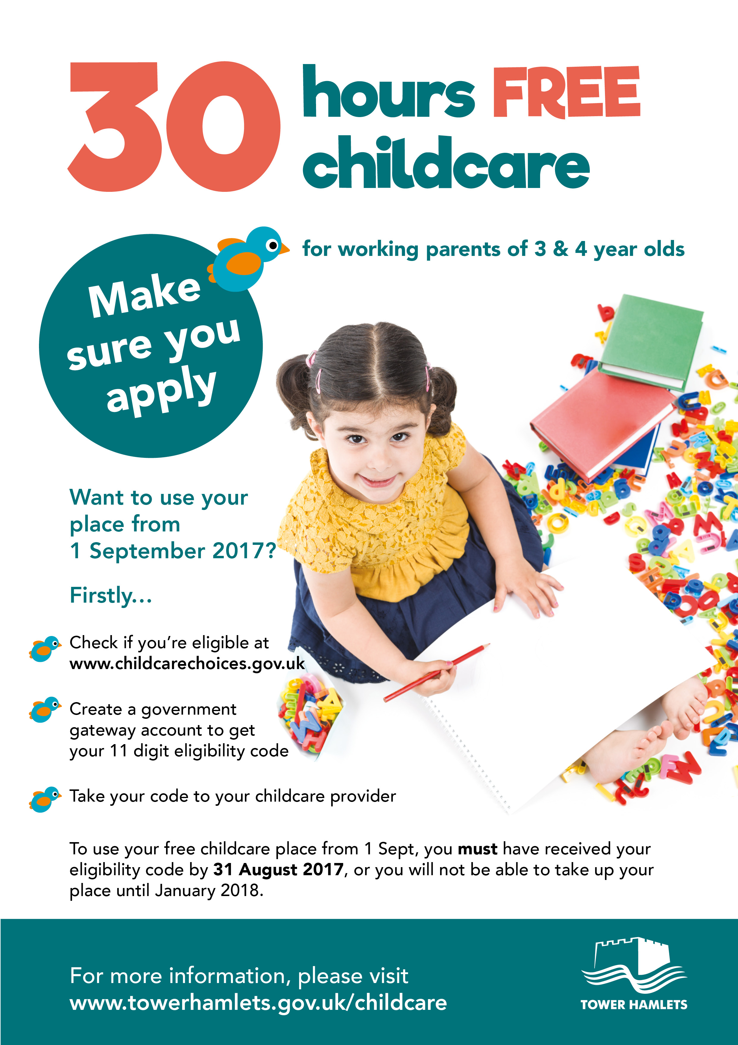 Free childcare poster