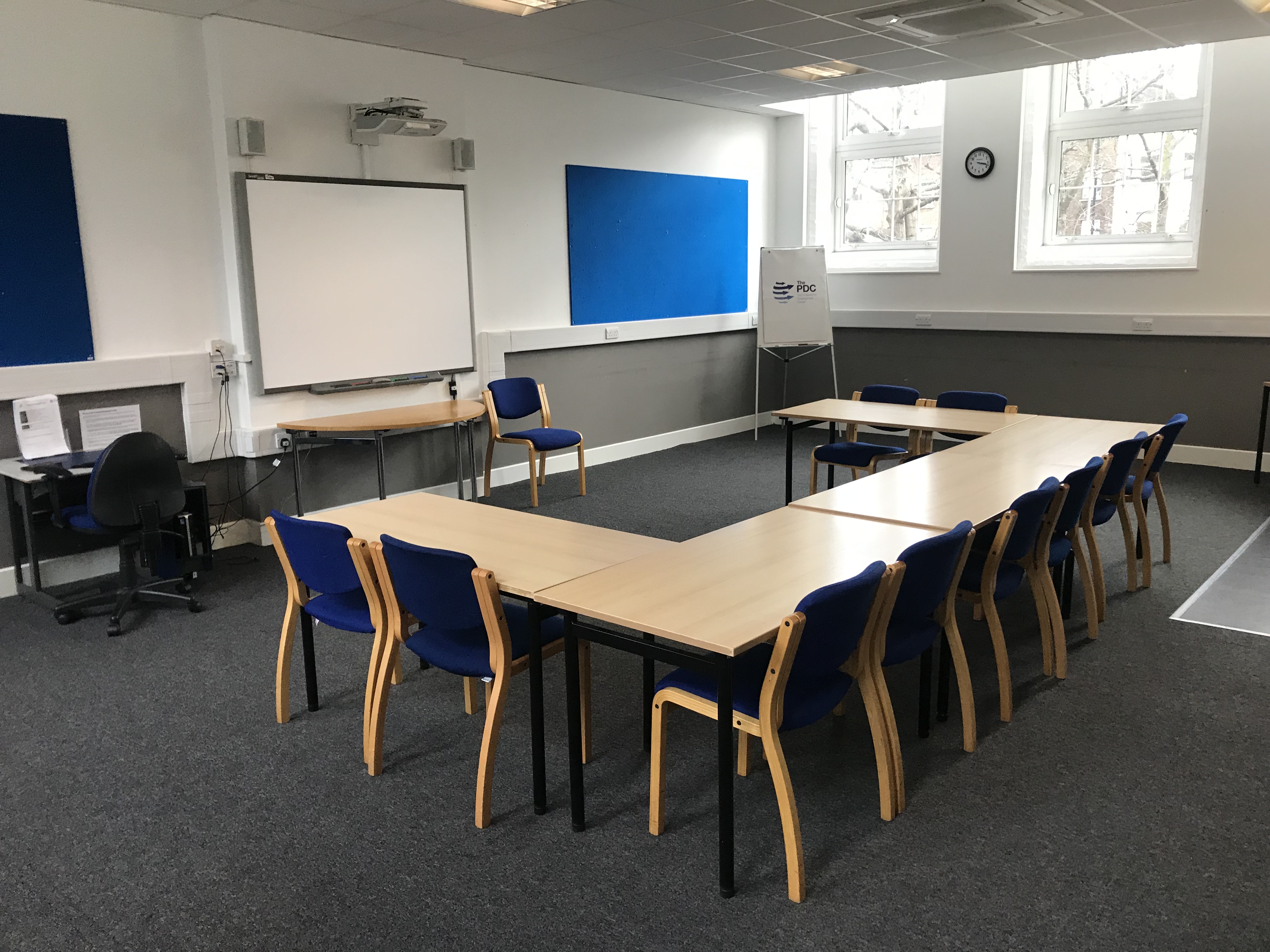 room 107 - ushape tables and chairs