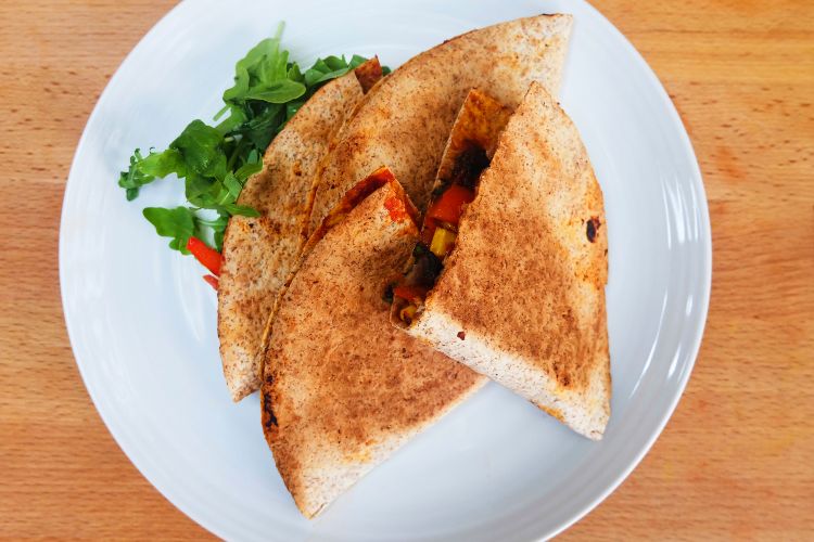 Toasty tortillas plated