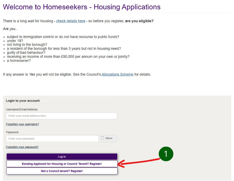 Homeseekers homepage