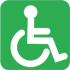 row 3-9 wheelchair green sign big