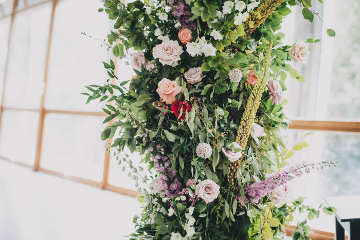 Floral decor at the pavilions