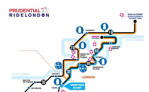 Ride London route