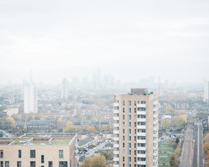 Tower Hamlets foggy skyline